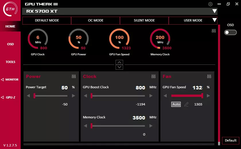 GPU Tweak III中文版 GPU显卡超频软件 华硕超频工具 v1.7.9.0