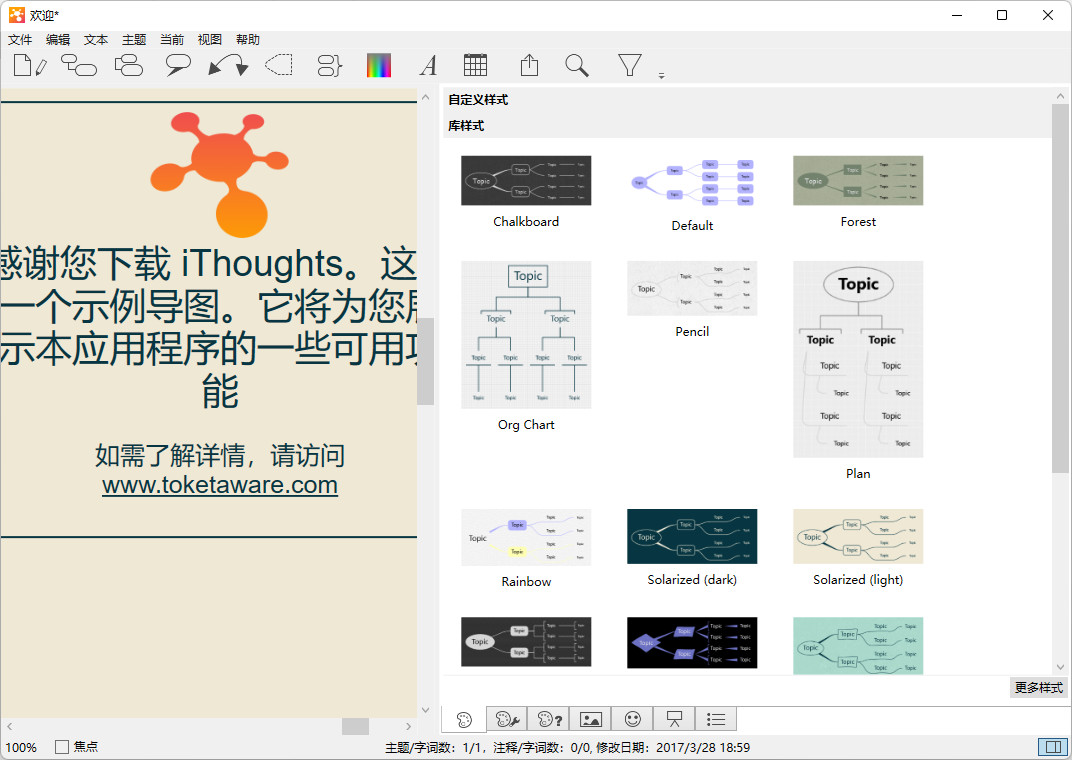 iThoughts特别版中文注册码激活 流程图思维导图软件 v6.6.0