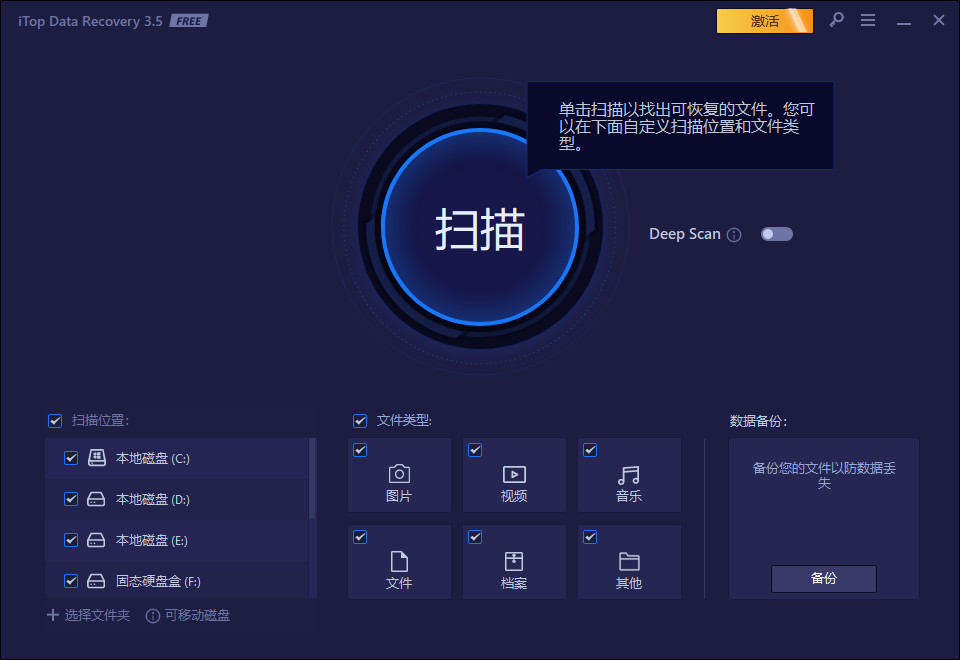 硬盘U盘数据恢复iTop Data Recovery Pro特别版中文注册码激活 v5.0.0.798