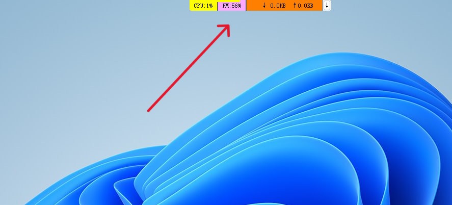 SysInfo绿色版 桌面流量监控小工具 性能监控CPU内存占用 v1.2