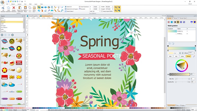EximiousSoft Poster Designer特别版 电脑海报设计制作软件 v5.24