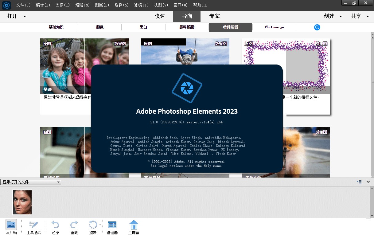 Adobe Photoshop Elements 2023特别版中文 PS软件精简版激活 v21.1