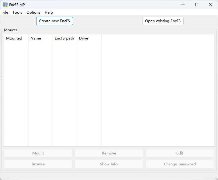 EncFS MP 开源软件 免费加密软件 支持U盘移动硬盘 v0.99.1
