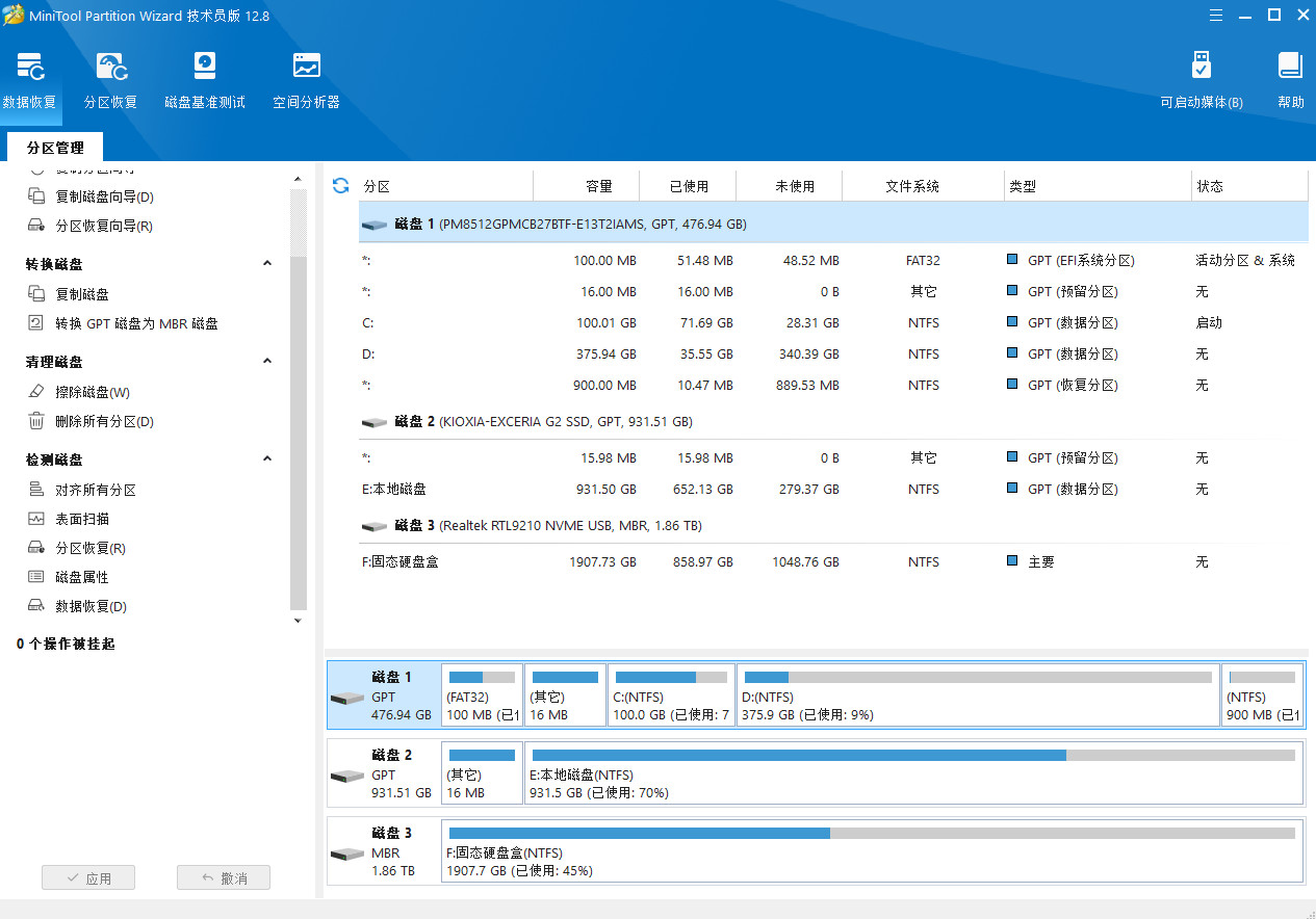老趣网 - MiniTool Partition Wizard Technician汉化特别版 迷你兔磁盘分区 v12.8