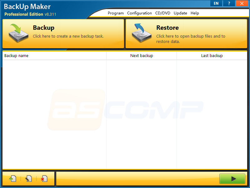 ASCOMP BackUp Maker Pro 破解绿色版 数据备份恢复软件 v8.311