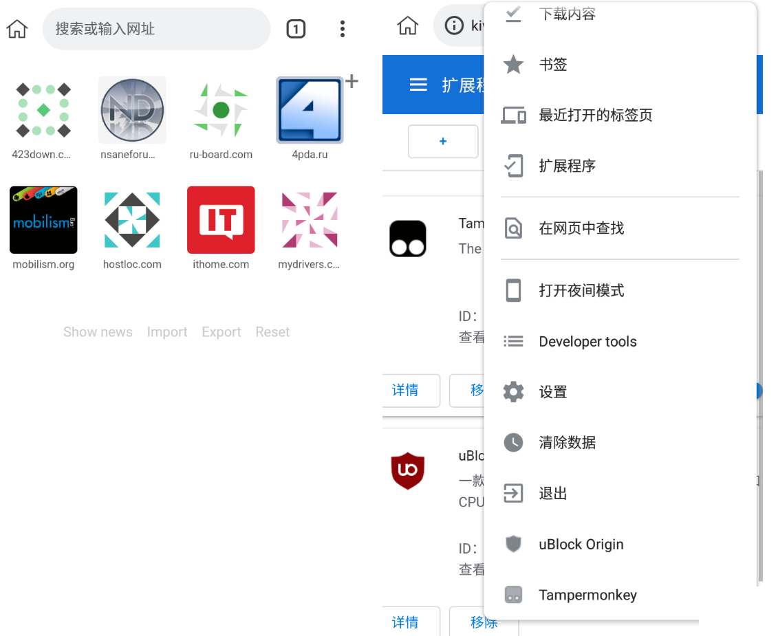 KiwiBrowser 浏览器安卓版 Kiwi浏览器 基于谷歌Chromium内核 v12867802748