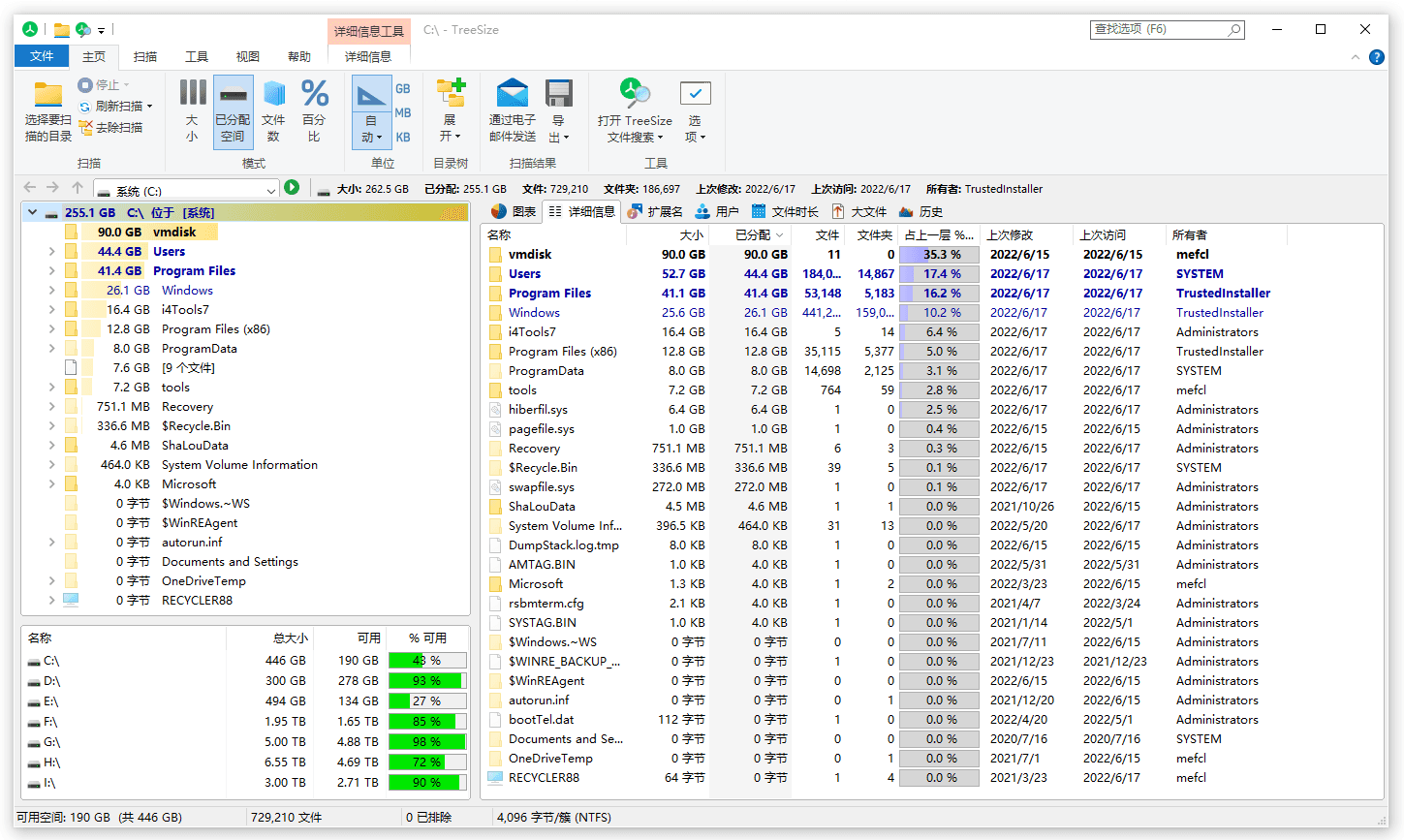 TreeSize Pro 特别版中文免激活注册 磁盘空间分析工具 v9.3.0.1954