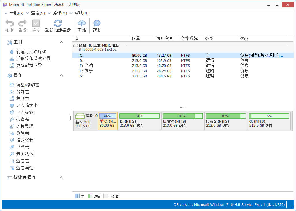 老趣网 - Macrorit Partition Expert特别版中文绿色单文件免激活 磁盘分区工具 v8.2.0